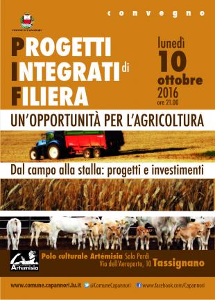 Lunedì 10 ottobre ad Artémisia un incontro sui progetti integrati di filiera (PIF) come opportunità per l’agricoltura