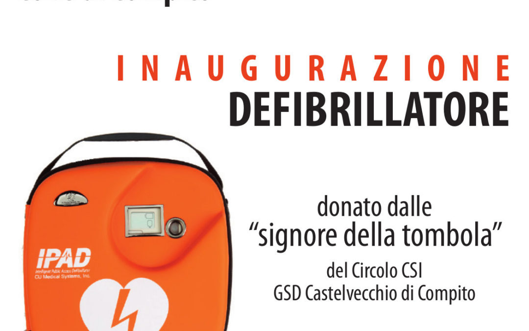 Domenica 8 ottobre alla chiesa di Colle di Compito si inaugura un defibrillatore