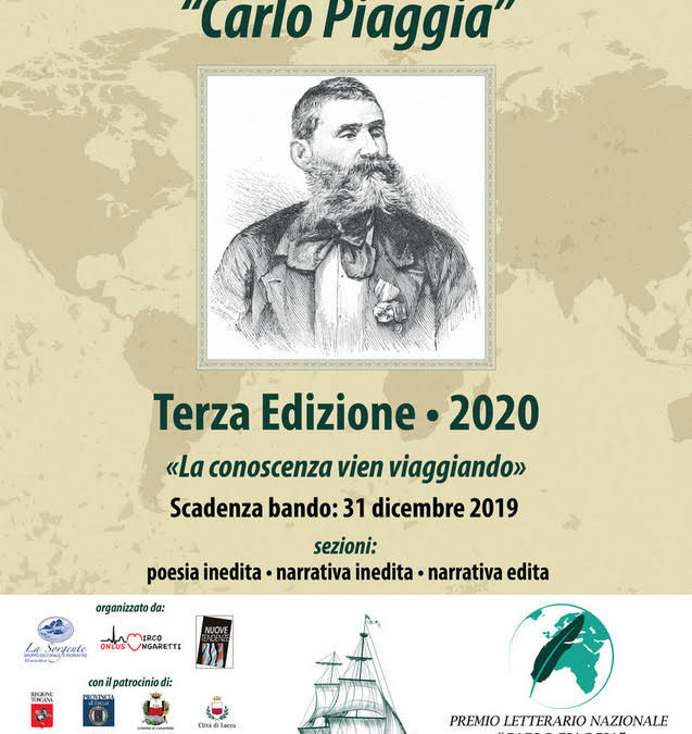 Terza edizione 2020 Premio Letterario Nazionale Carlo Piaggia “La conoscenza vien viaggiando”